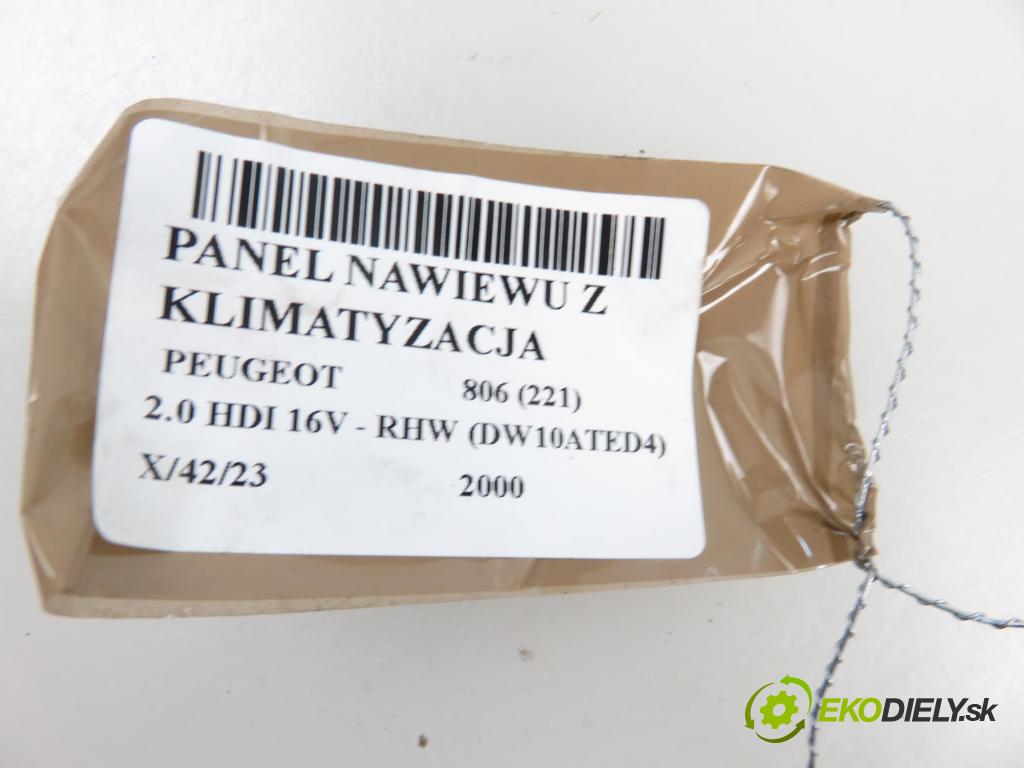 PEUGEOT 806 (221) MINIVAN 2000 1997,00 Panele sterowania, przełączniki 1997,00 Panel kúrenia KLIMATRONIK 14901250ZL