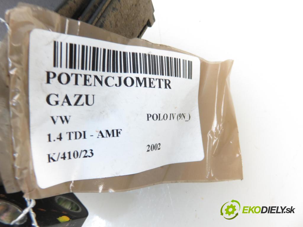 VW POLO (9N_) HB 2002 1422,00 Pozostałe 1422,00 Potenciometer plynového pedálu 0281002378; 6Q1721503D (Pedále)