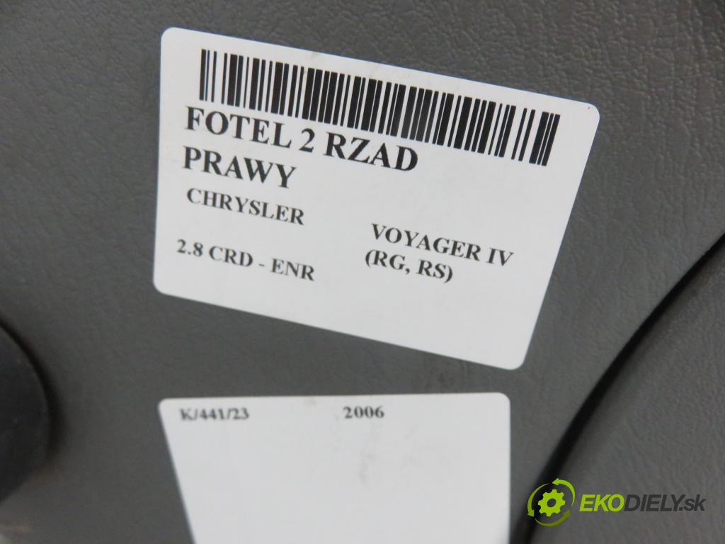 CHRYSLER VOYAGER IV (RG, RS) MINIVAN 2006 2776,00 Fotele, kanapy 2776,00 Sedadlo 2 RIADOK: pravy