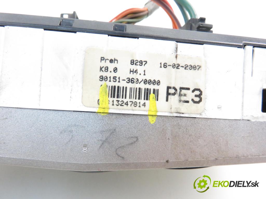 OPEL ASTRA H Kombi (A04) KOMBI 2007 1686,00 Panele sterowania, przełączniki 1686,00 Panel kúrenia KLIMATIZACE: 13247814