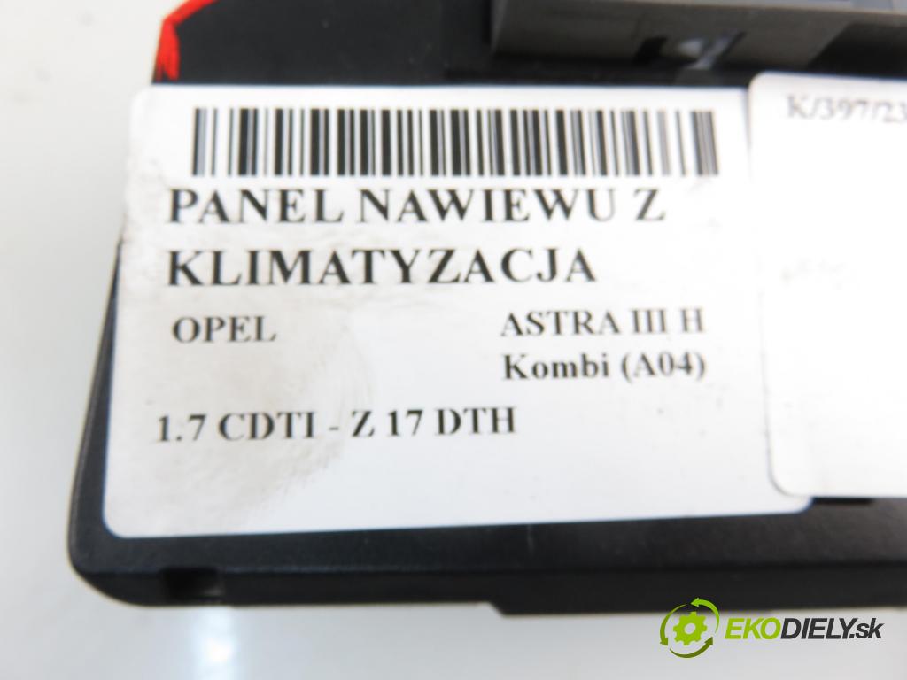 OPEL ASTRA H Kombi (A04) KOMBI 2007 1686,00 Panele sterowania, przełączniki 1686,00 Panel kúrenia KLIMATIZACE: 13247814