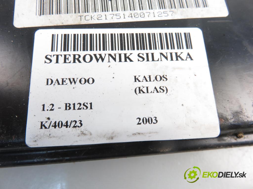 DAEWOO KALOS (KLAS) HB 2003 1150,00 Sterowniki silnika 1150,00 Riadiaca jednotka Motor S010016040; 96376652TC