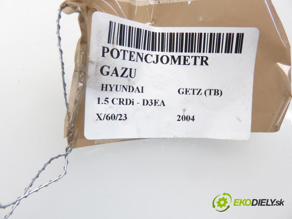 HYUNDAI GETZ (TB) HB 2004 1493,00 Pozostałe 1493,00 Potenciometer plynového pedálu 327261C800 (Pedále)