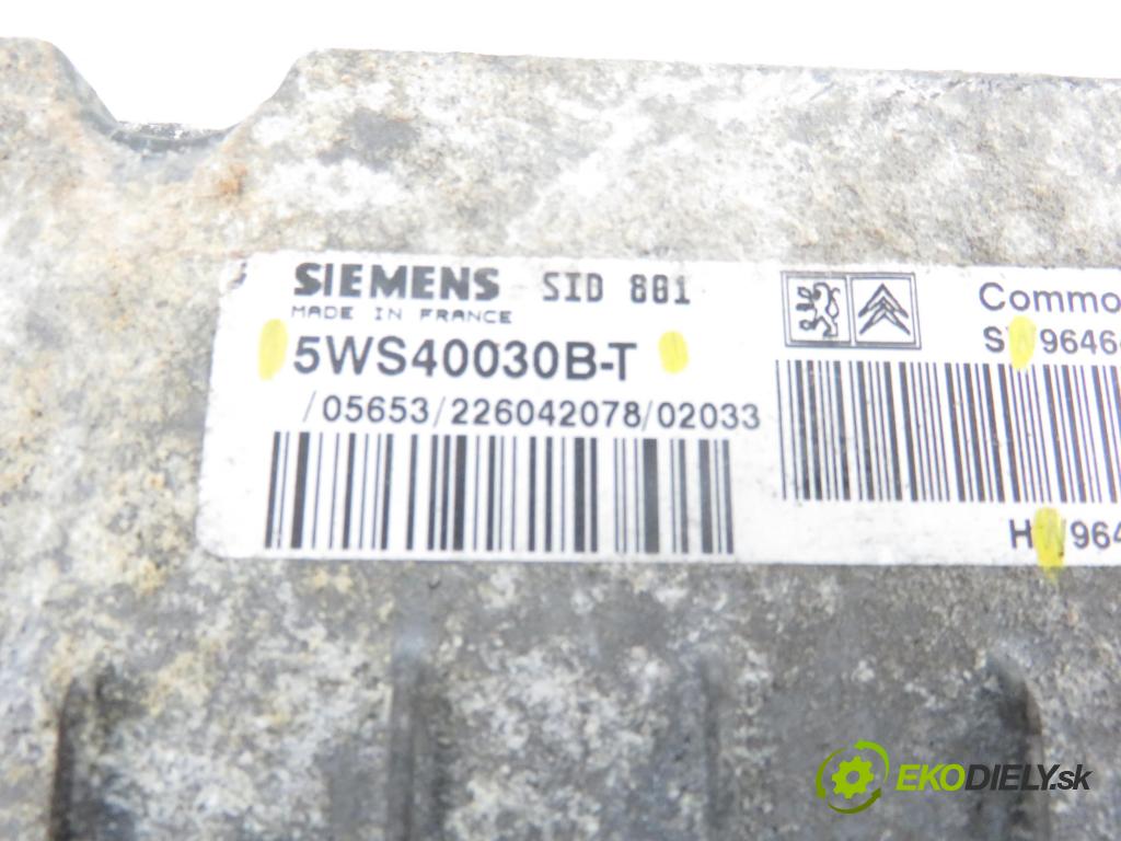 PEUGEOT 307 (3A/C) HB 2002 1997,00 Sterowniki silnika 1997,00 Riadiaca jednotka Motor 9646449280; 9644302380; 5WS40030BT
