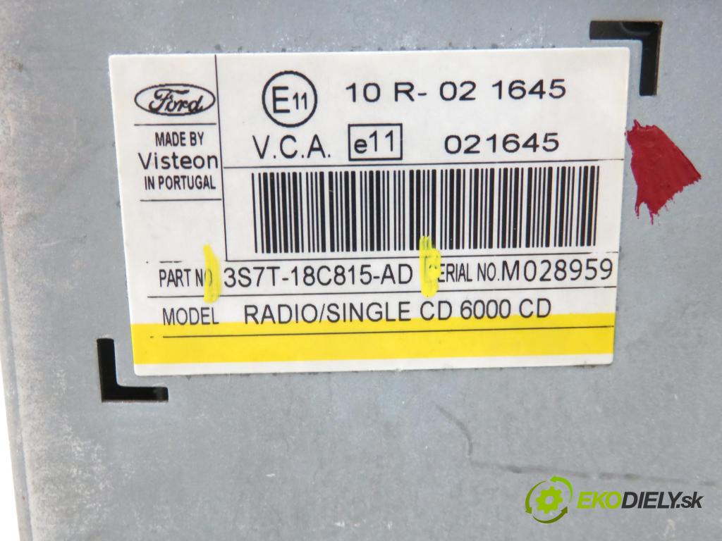 FORD MONDEO III Turnier (BWY) KOMBI 2004 1798,00 Radioodtwarzacze 1798,00 RADIO CD 3S7T18C815AD