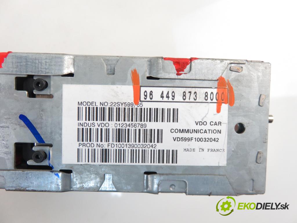 PEUGEOT 607 (9D, 9U) SEDAN 2001 2179,00 Nawigacje GPS fabryczne 2179,00 čítač navigácie 9644987380 (Ostatné)