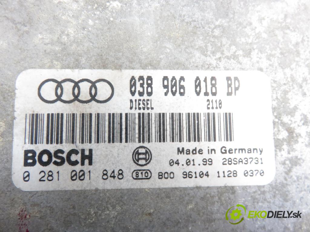 AUDI A3 (8L1) HB 1999 81,00 1.9 TDI 110 - AHF 1896,00 řídící jednotka motora 038906018BP ; 0281001848