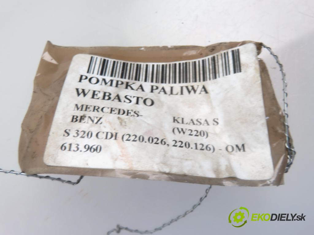 MERCEDES-BENZ KLASA S (W220) SEDAN 2001 3222,00 Części 3222,00 motorek paliva Webasto 89372A