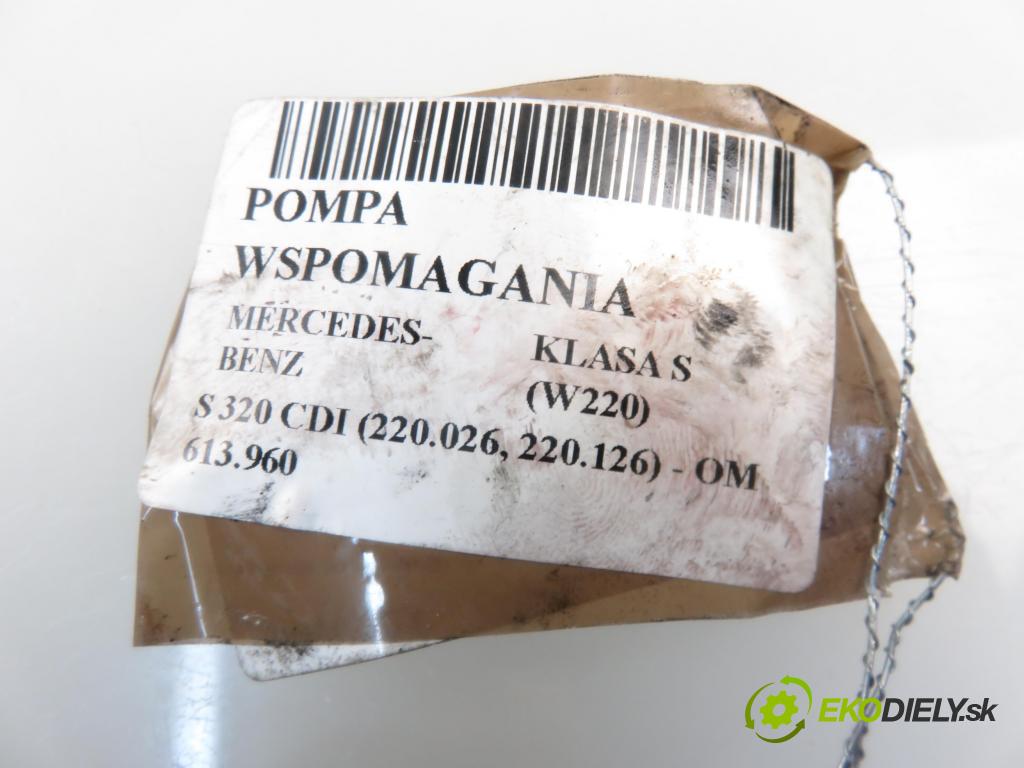 MERCEDES-BENZ KLASA S (W220) SEDAN 2001 3222,00 Pompy wspomagania 3222,00 Pumpa servočerpadlo 0024667401 (Servočerpadlá, pumpy riadenia)