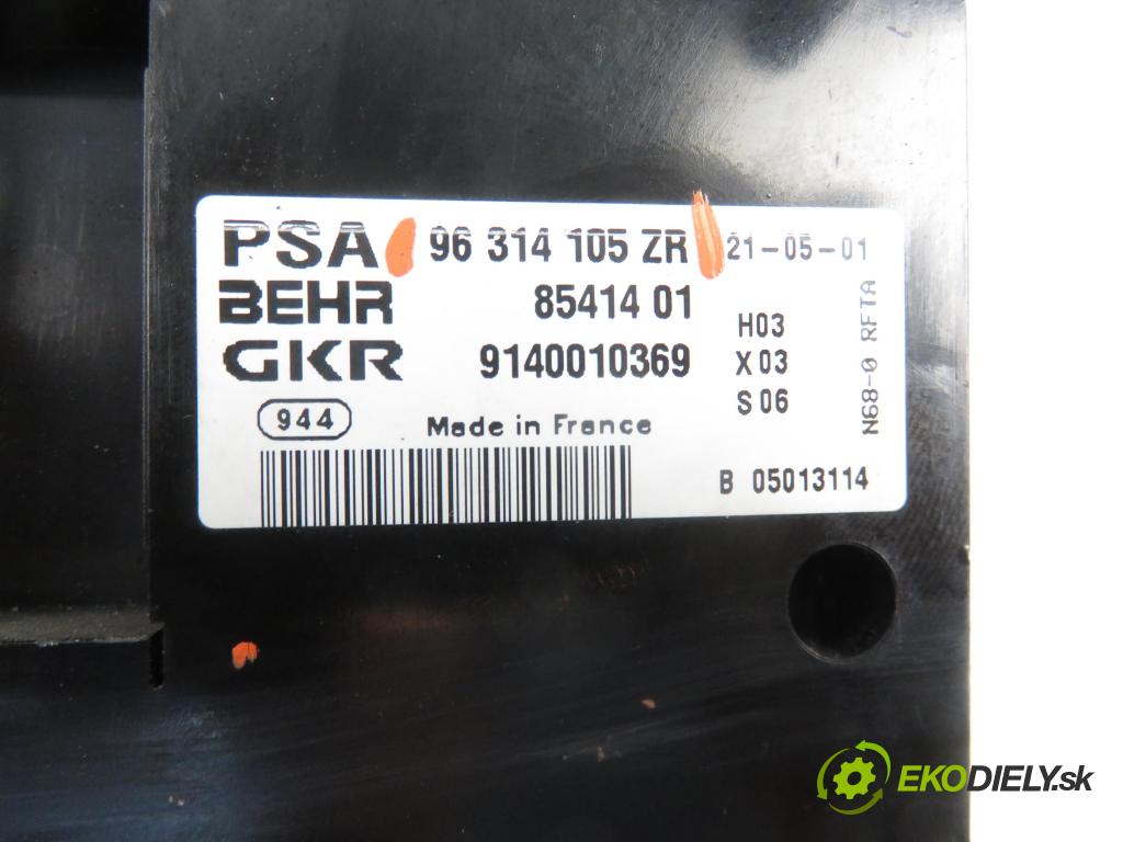 CITROEN XSARA PICASSO (N68) MINIVAN 2001 1997,00 Panele sterowania, przełączniki 1997,00 Panel kúrenia KLIMATRONIK 96314105ZR