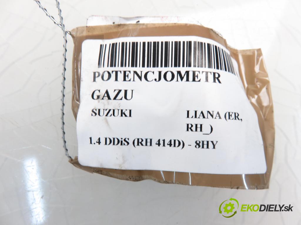 SUZUKI LIANA (ER, RH_) KOMBI 2004 1398,00 Pozostałe 1398,00 Potenciometer plynového pedálu 9643365680 (Pedále)