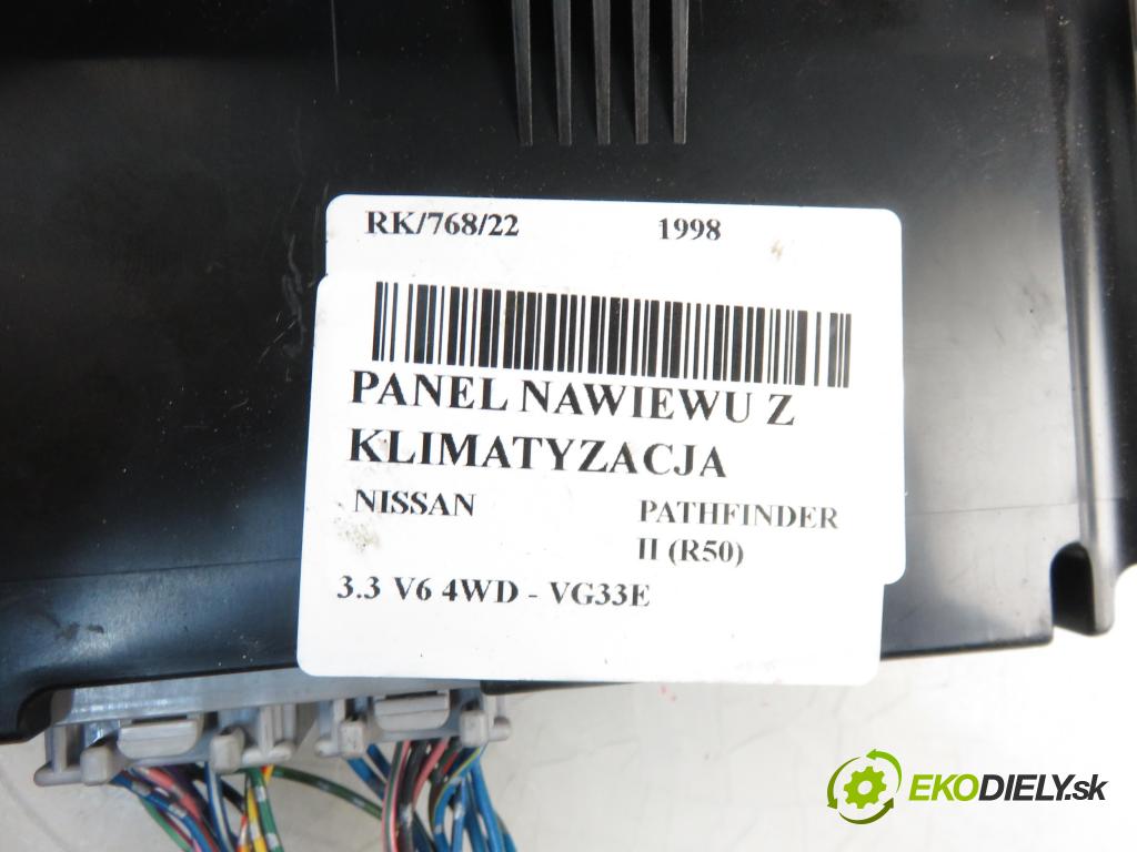 NISSAN PATHFINDER II (R50) SUV 1998 3275,00 Panele sterowania, przełączniki 3275,00 Panel kúrenia KLIMATRONIK 275002W000; 2U65034700