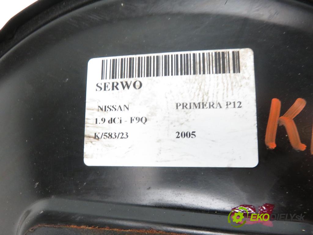 NISSAN PRIMERA (P12) LIFTBACK 2005 1870,00 Serwa hamulca 1870,00 Posilovač 0204024497; 47210AV701 (Servočerpadlá, pumpy riadenia)