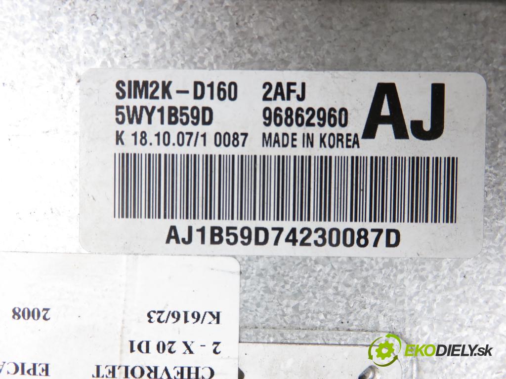 CHEVROLET EPICA (KL1_) SEDAN 2008 1993,00 Sterowniki silnika 1993,00 Riadiaca jednotka Motor 96862960AJ; 5WY1B59D