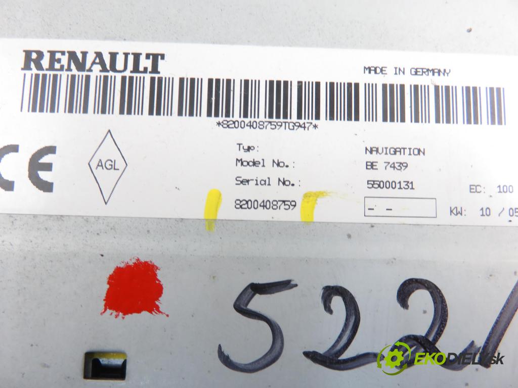 RENAULT ESPACE IV (JK0/1_) MINIVAN 2005 2958,00 Radioodtwarzacze 2958,00 RADIO CD 8200408759