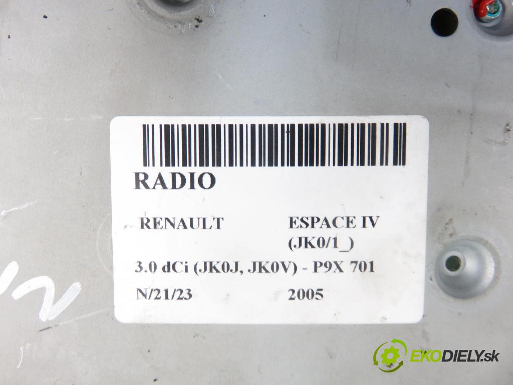 RENAULT ESPACE IV (JK0/1_) MINIVAN 2005 2958,00 Radioodtwarzacze 2958,00 RADIO CD 8200408759