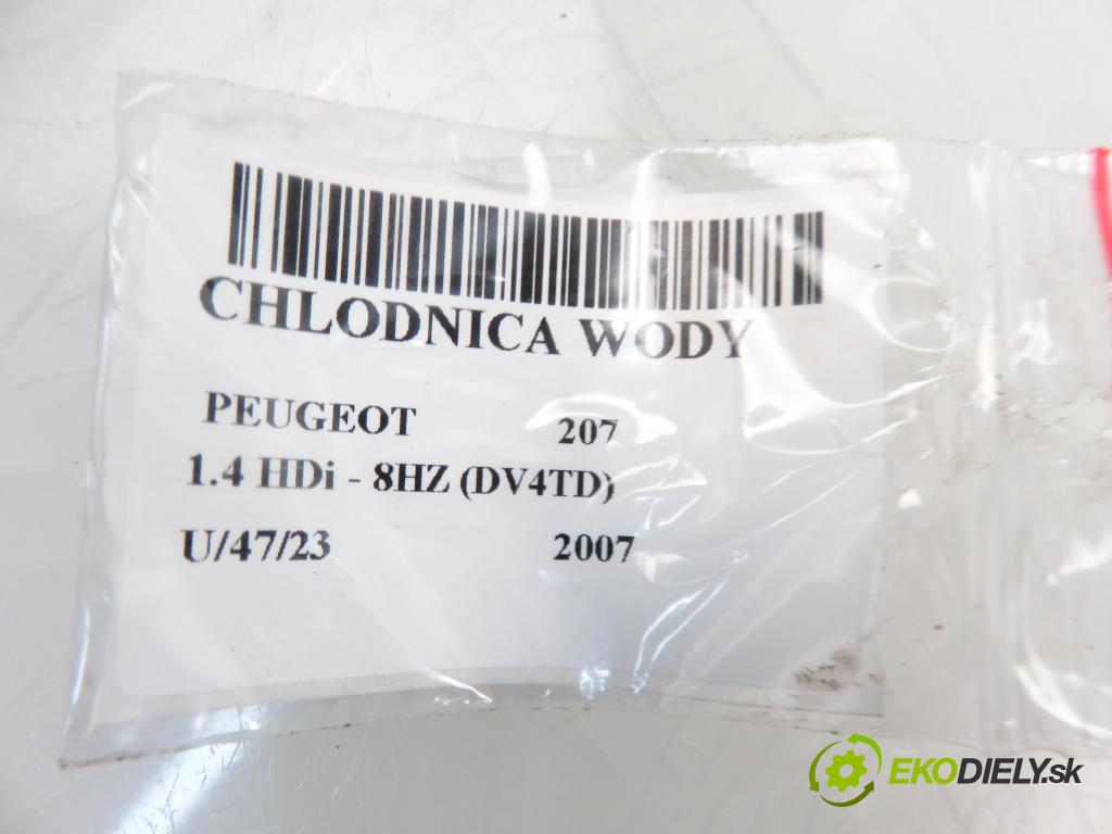 PEUGEOT 207 (WA_, WC_) HB 2007 1398,00 Chłodnice wody 1398,00 chladič vody 870960400; 870860400