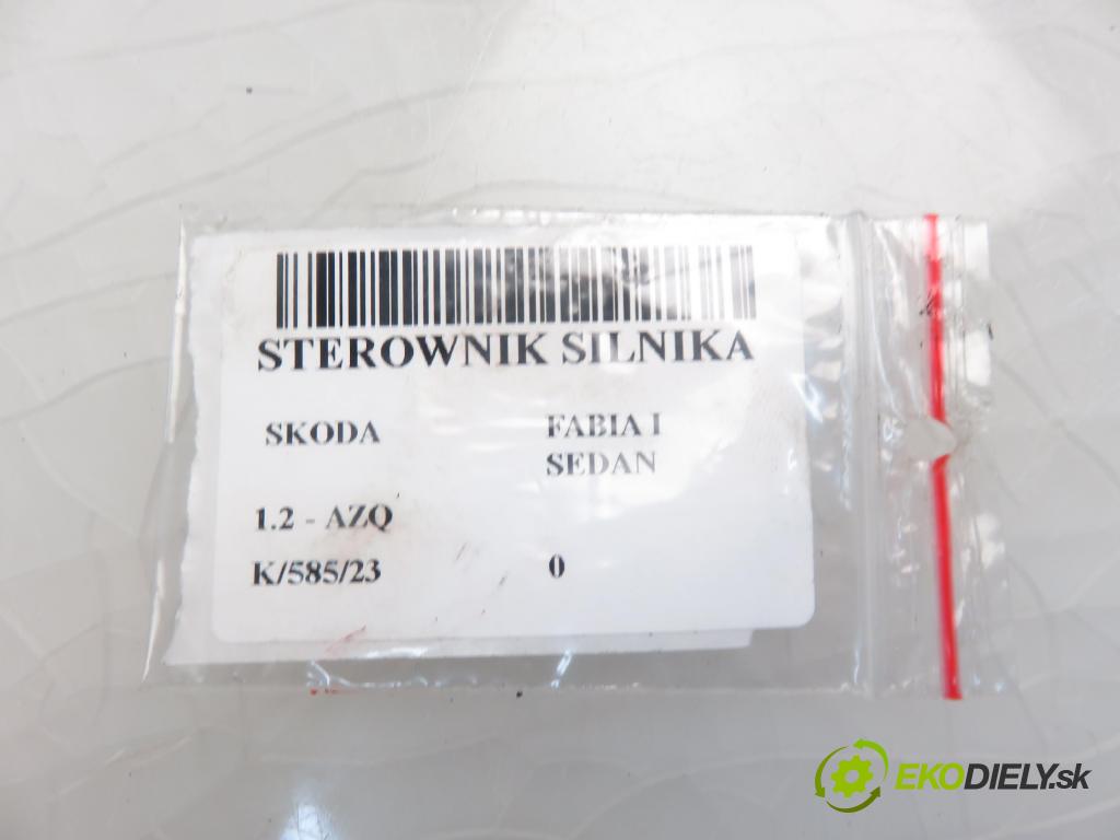 SKODA FABIA I SEDAN (6Y3) SEDAN 2003 1198,00 Sterowniki silnika 1198,00 Riadiaca jednotka Motor 03E906033F; 5WP4012607