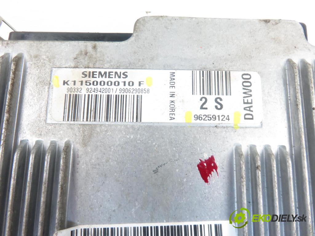 DAEWOO MATIZ (M100, M150) HB 2000 796,00 Sterowniki silnika 796,00 Riadiaca jednotka Motor 96259124; K115000010F
