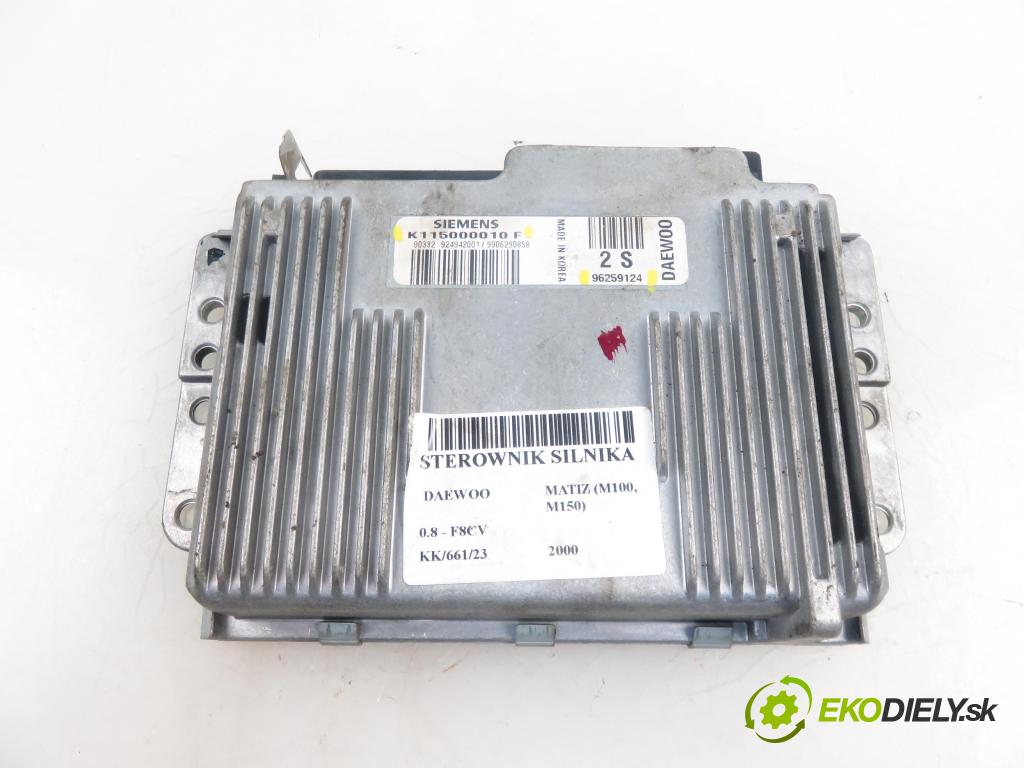 DAEWOO MATIZ (M100, M150) HB 2000 796,00 Sterowniki silnika 796,00 Riadiaca jednotka Motor 96259124; K115000010F