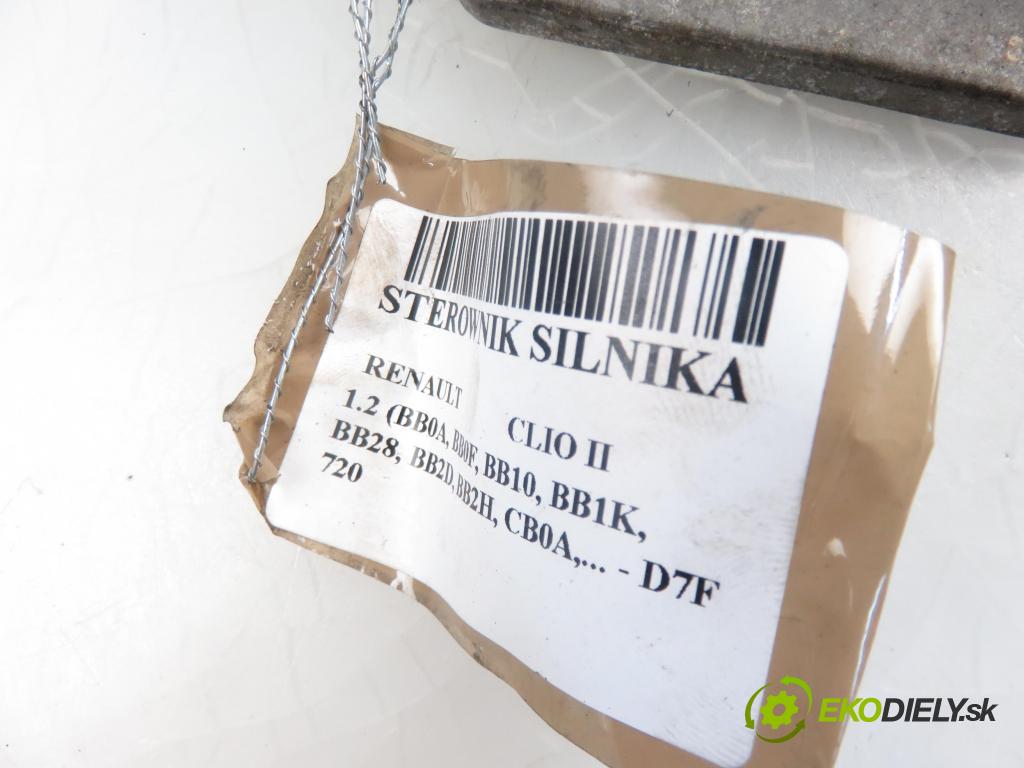 RENAULT CLIO II (BB_, CB_) HB 1998 1149,00 Sterowniki silnika 1149,00 Riadiaca jednotka Motor 7700111203; 7700111201; 7700868294