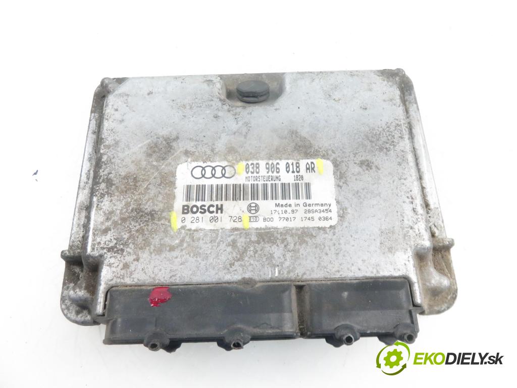 AUDI A3 (8L1) HB 1997 1896,00 Sterowniki silnika 1896,00 Riadiaca jednotka Motor 038906018AR; 0281001728