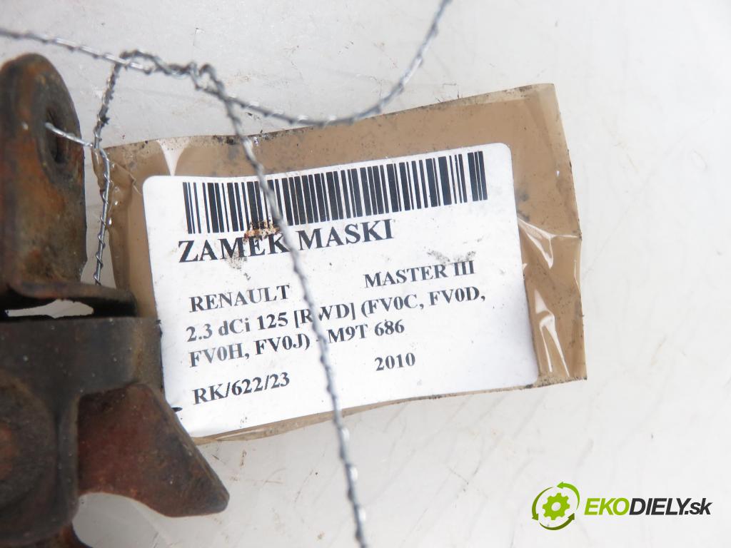 RENAULT MASTER III Skrzynia (FV) BUS 2010 2298,00 Zamki 2298,00 zámok kapoty