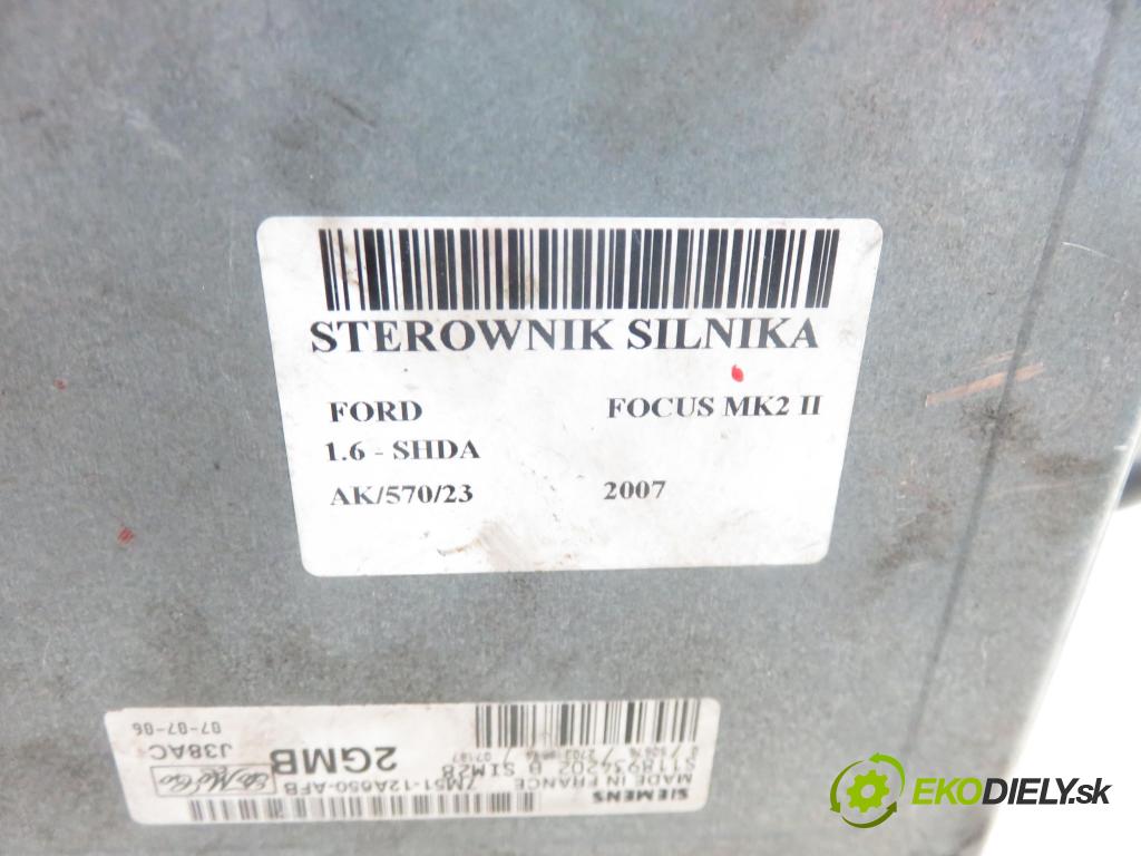 FORD FOCUS II (DA_, HCP) HB 2007 1596,00 Sterowniki silnika 1596,00 Riadiaca jednotka Motor 7M5112A650AFB