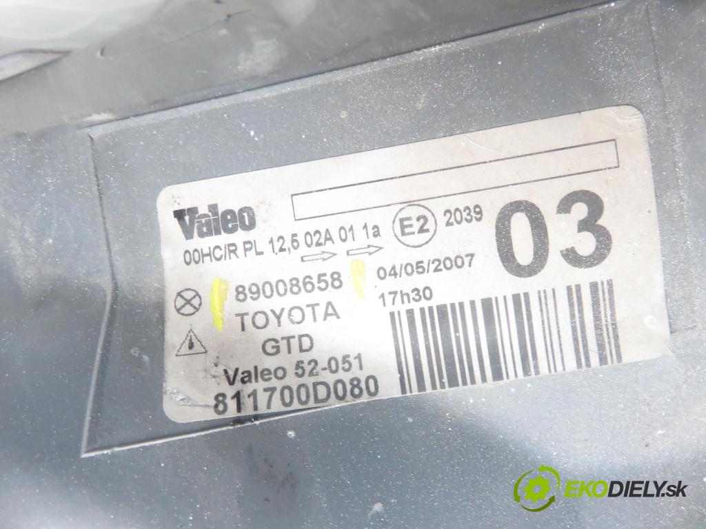 TOYOTA YARIS (_P1_) HB 2003 998,00 Lampy przednie 998,00 Svetlo LP 89008658