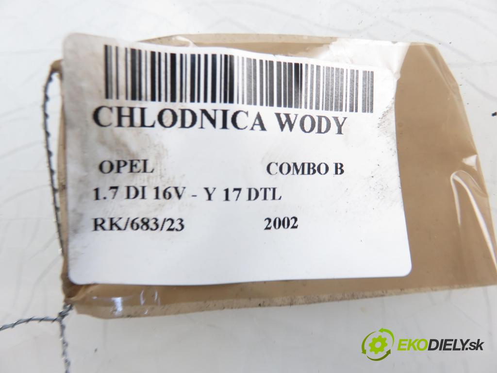 OPEL COMBO Nadwozie pełne/minivan KOMBIVAN 2002 1686,00 Chłodnice wody 1686,00 chladič vody