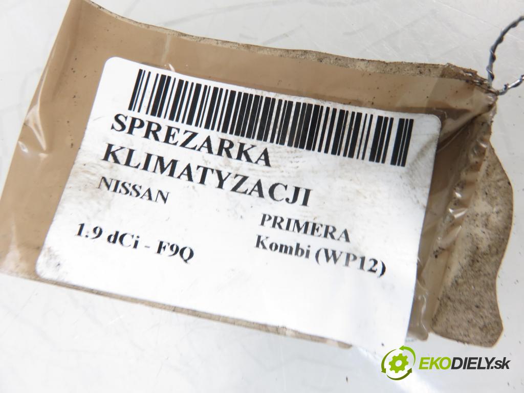 NISSAN PRIMERA Kombi (WP12) KOMBI 2004 1870,00 Kompresory klimatyzacji 1870,00 KOMPRESOR: klimatizace  (Kompresory)