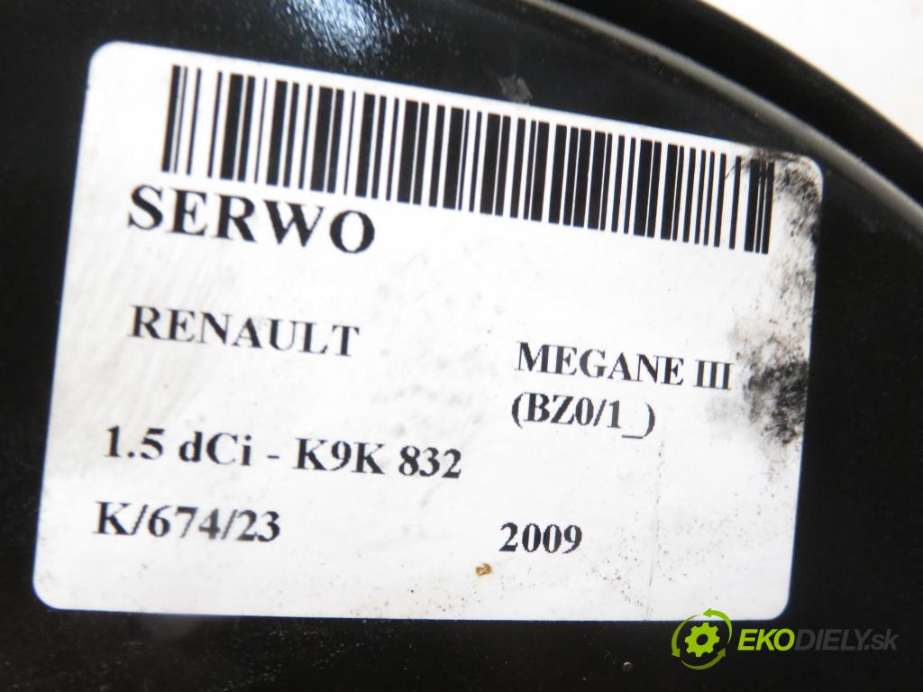 RENAULT MEGANE III liftback (BZ0/1_) HB 2009 1461,00 Serwa hamulca 1461,00 Posilovač 472100005R (Servočerpadlá, pumpy riadenia)