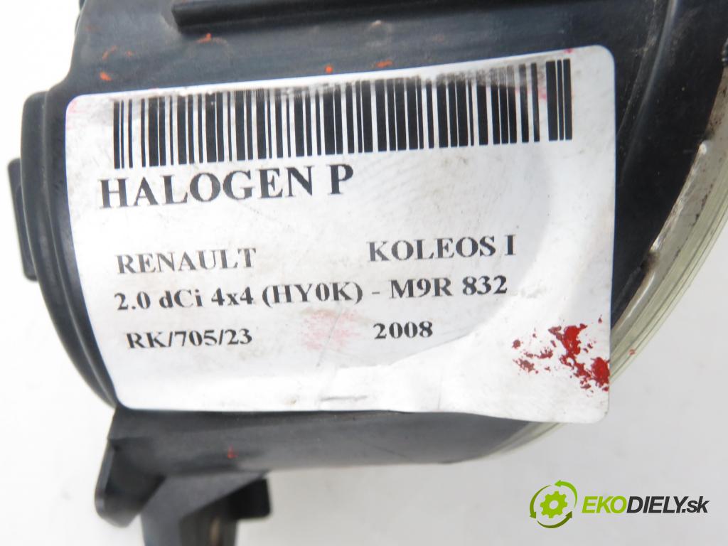 RENAULT KOLEOS I (HY_) SUV 2008 1995,00 Lampy przeciwmgielne 1995,00 hmlové svetlo, hmlovka P 89201789