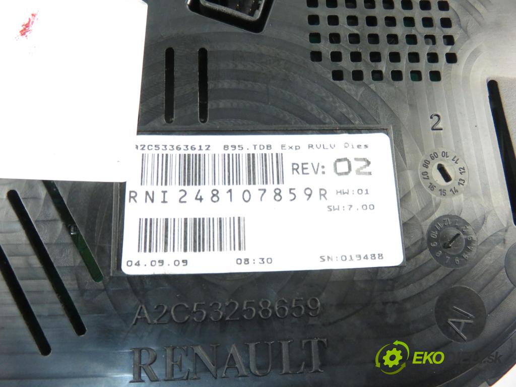 RENAULT MEGANE III liftback (BZ0/1_) HB 2009 1461,00 Liczniki, zegary 1461,00 Prístrojovka elektrický 248107859R