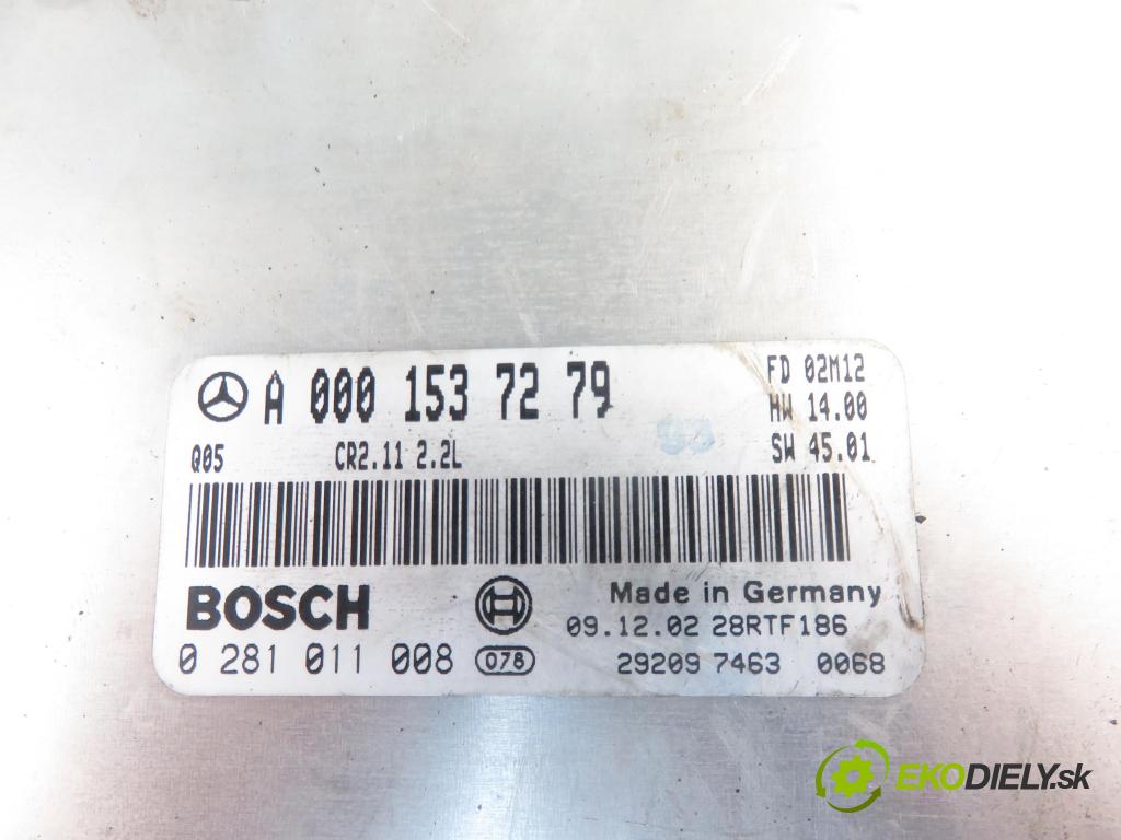 MERCEDES-BENZ KLASA C T-Model (S203) KOMBI 2003 2148,00 Sterowniki silnika 2148,00 Riadiaca jednotka Motor 0001537279; 0281011008