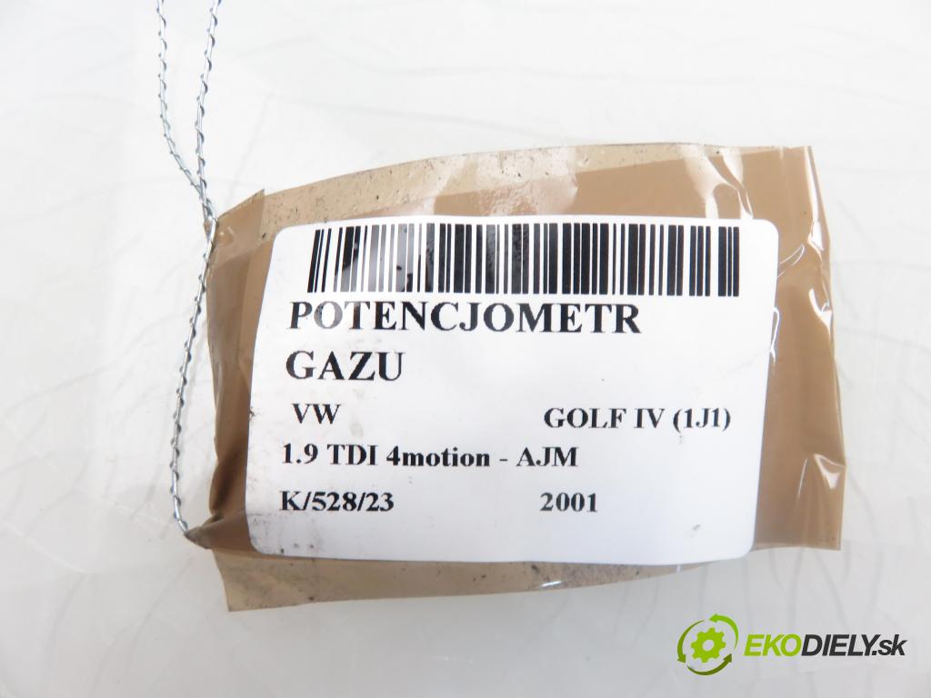 VW GOLF IV (1J1) HB 2001 1896,00 Pozostałe 1896,00 Potenciometer plynového pedálu 1J1721503K; 0281002342 (Pedále)