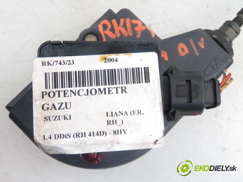 SUZUKI LIANA (ER, RH_) HB 2004 66,00 1.4 DDiS (RH 414D) - 8HY 1398,00 potenciometr plynového pedálu  (Pedály)