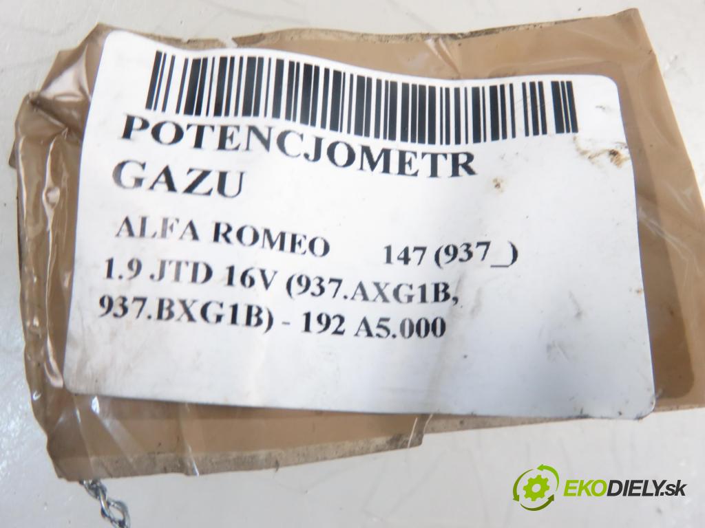 ALFA ROMEO 147 (937_) HB 2003 1910,00 Pozostałe 1910,00 Potenciometer plynového pedálu 0281002380 (Pedále)