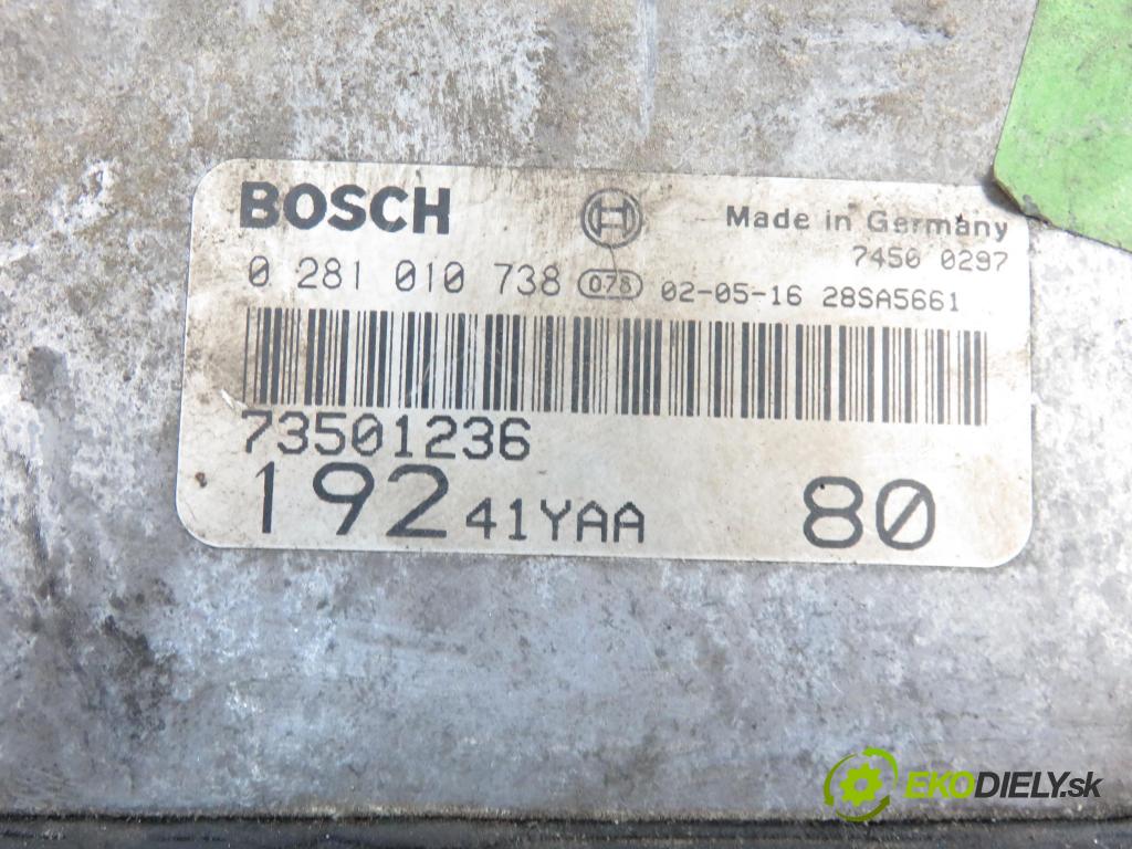FIAT STILO (192_) HB 2002 1910,00 Sterowniki silnika 1910,00 Riadiaca jednotka Motor 0281010738; 73501236