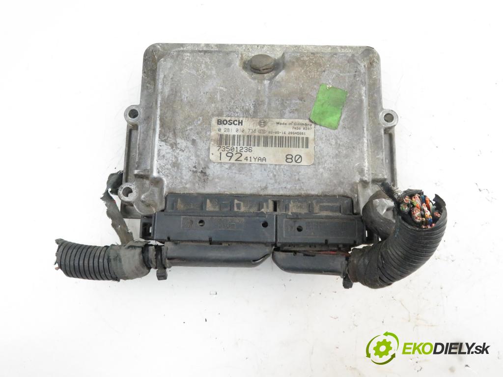 FIAT STILO (192_) HB 2002 1910,00 Sterowniki silnika 1910,00 Riadiaca jednotka Motor 0281010738; 73501236