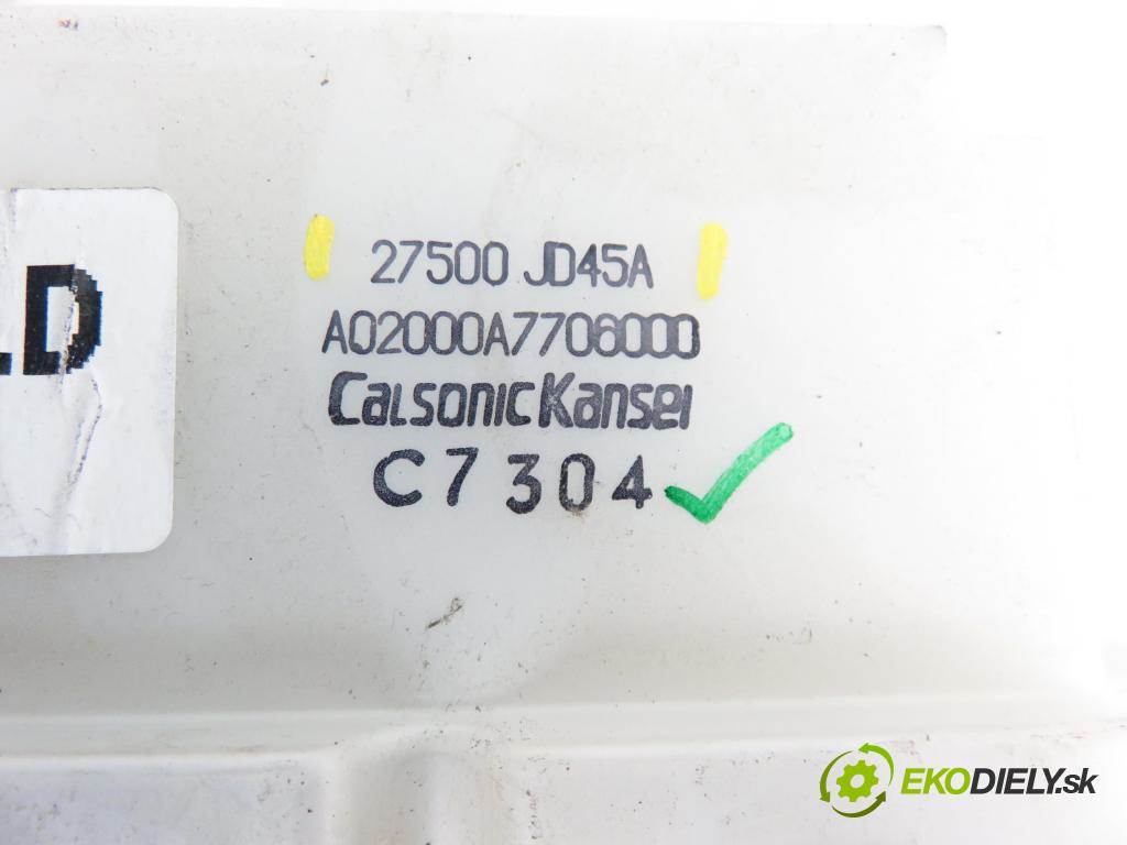 NISSAN QASHQAI / QASHQAI +2 I (J10, JJ10) SUV 2007 1461,00 Panele sterowania, przełączniki 1461,00 Panel kúrenia KLIMATRONIK 27500JD45A