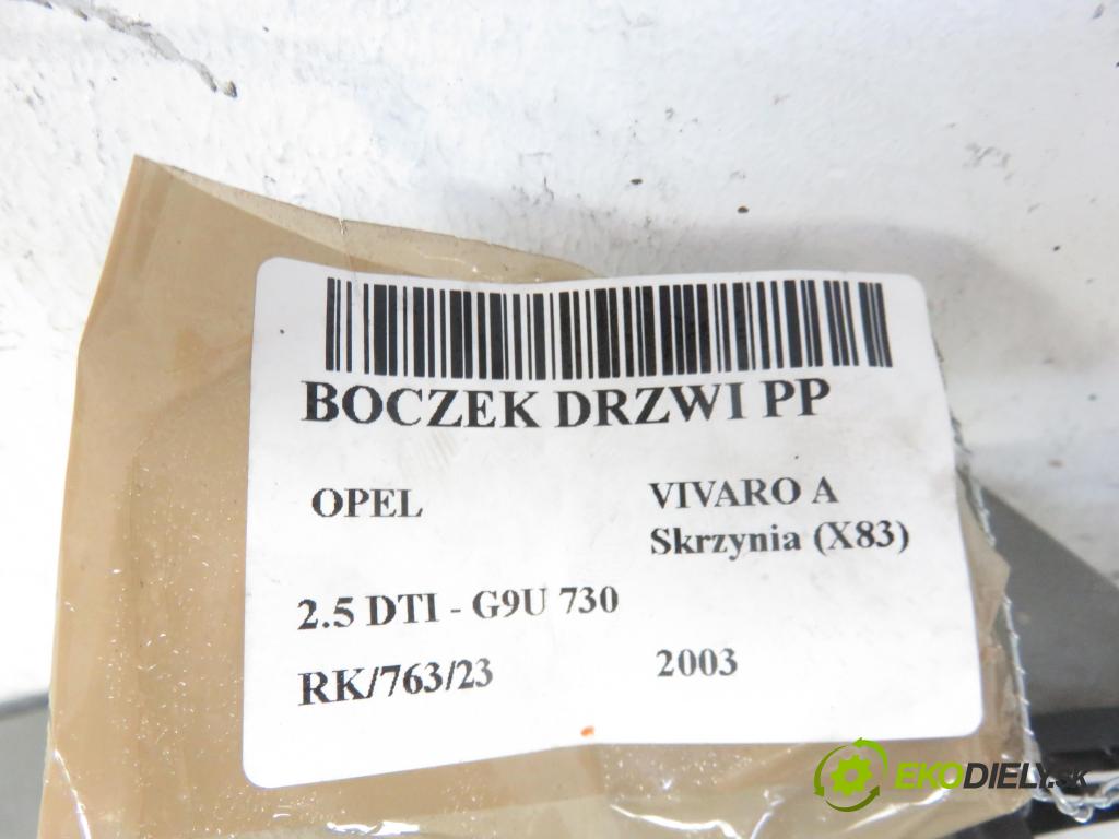 OPEL VIVARO A Skrzynia (X83) FURGON 2003 2464,00 Boczki drzwi 2464,00 čalúnenie Dvere PP