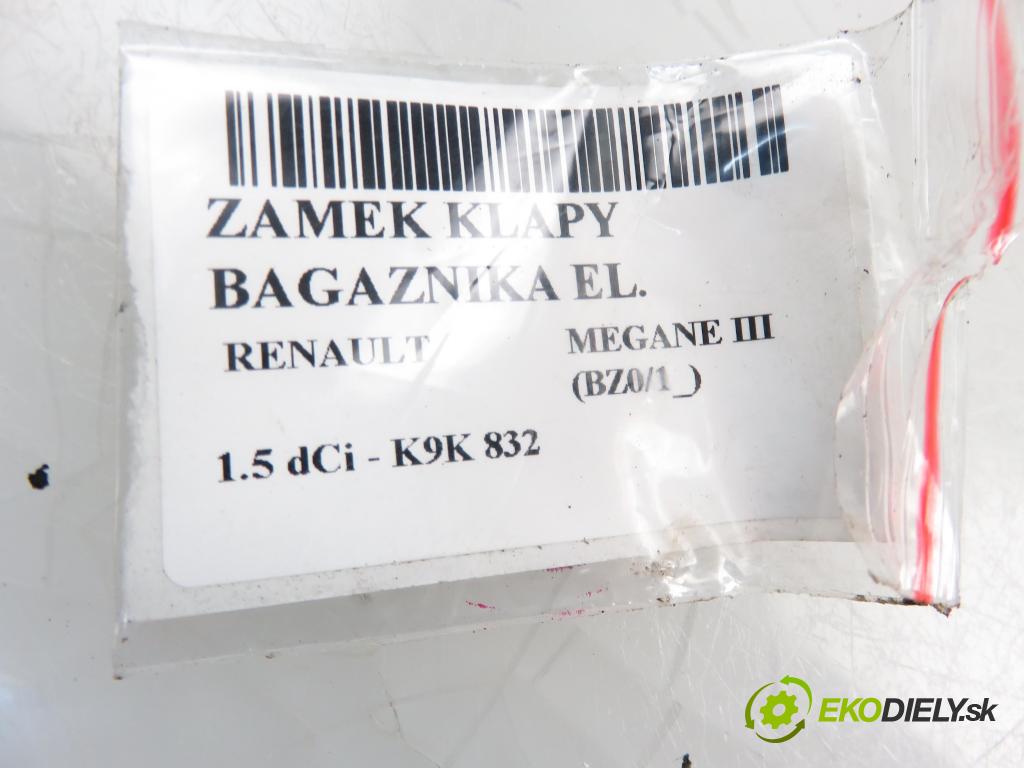 RENAULT MEGANE III liftback (BZ0/1_) HB 2009 1461,00 Zamki 1461,00 zámok dveří kufr EL. 846300003R