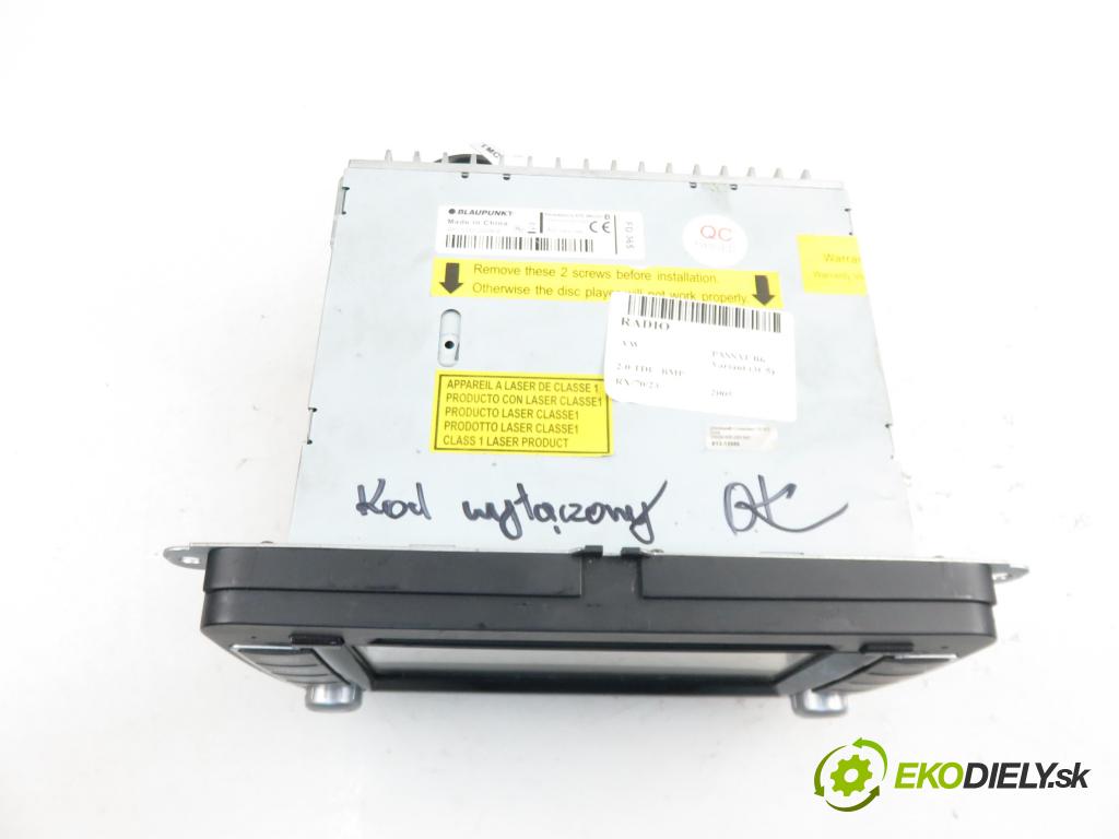 VW PASSAT B6 Variant (3C5) KOMBI 2005 1968,00 Radioodtwarzacze 1968,00 RADIO CD PHILADELPHIA 835 WORLD