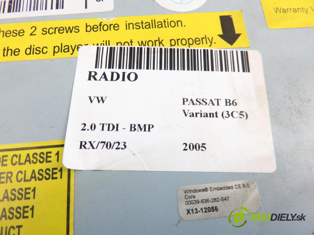 VW PASSAT B6 Variant (3C5) KOMBI 2005 1968,00 Radioodtwarzacze 1968,00 RADIO CD PHILADELPHIA 835 WORLD