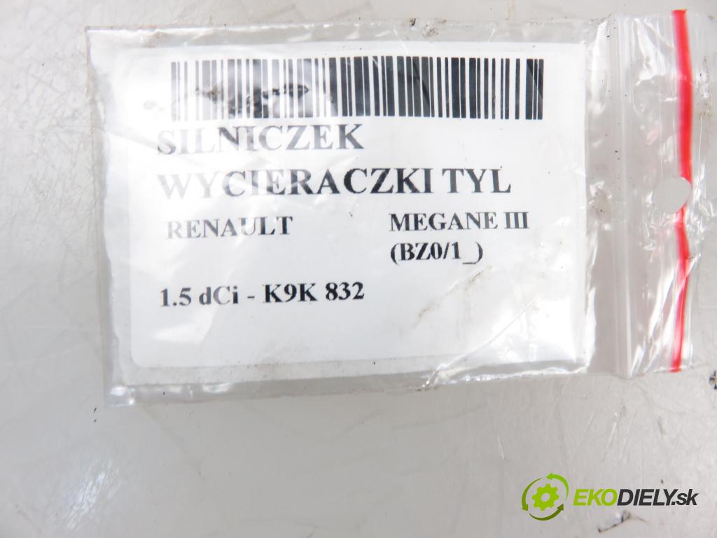 RENAULT MEGANE III liftback (BZ0/1_) HB 2009 1461,00 Silniki wycieraczek 1461,00 Motorček stierače ZADNÉ: 287100007R; 0390201847