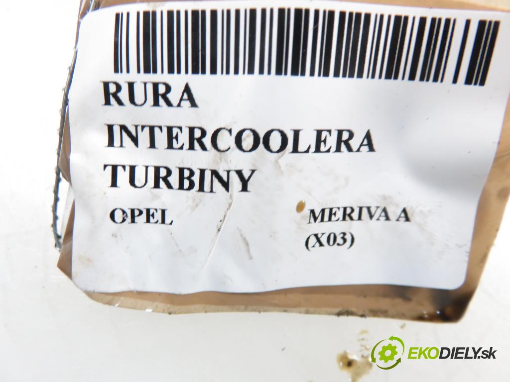 OPEL MERIVA A nadwozie wielkoprzestrzenne (MPV) (X03) HB 2003 1686,00 Przewody chłodnic powietrza 1686,00 Rúra intercoolera turba 93329873