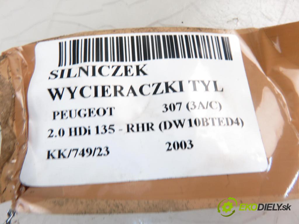 PEUGEOT 307 (3A/C) HB 2003 1997,00 Silniki wycieraczek 1997,00 Motorček stierače ZADNÉ: 9637158780; 53014712