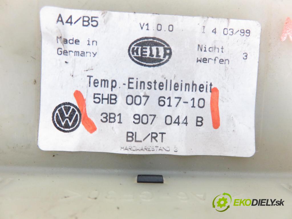 VW PASSAT B5 (3B2) SEDAN 1999 1595,00 Panele sterowania, przełączniki 1595,00 Panel kúrenia KLIMATRONIK 5HB00761710; 3B1907044B
