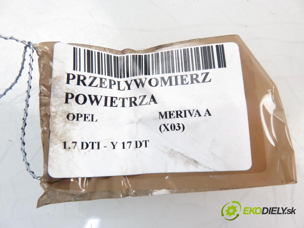 OPEL MERIVA A nadwozie wielkoprzestrzenne (MPV) (X03) MINIVAN 2003 1686,00 Przepływomierze 1686,00 váha vzduchu vzduchu F00C2G2030; 0281002579